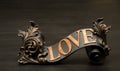 Classic ornate Love Scroll Decor