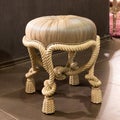 Classic padded stool Royalty Free Stock Photo