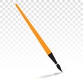 Classic paintbrush / paint brush vector icons on a transparent background