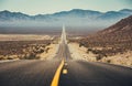 Classic highway scene in the American West Royalty Free Stock Photo