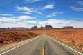 Classic view of road running through Monument Valley, Utah, USA Royalty Free Stock Photo