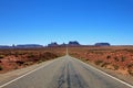 Classic view of road running through Monument Valley, Utah, USA Royalty Free Stock Photo