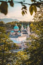 Historic city of Salzburg at sunset, Austria Royalty Free Stock Photo