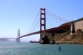 Classic panoramic view of famous Golden Gate Bridge in summer, San Francisco, California, USA Royalty Free Stock Photo