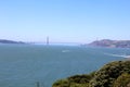 Classic panoramic view of famous Golden Gate Bridge in summer, San Francisco, California, USA Royalty Free Stock Photo