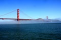 Classic panoramic view of famous Golden Gate Bridge in summer, San Francisco, California, USA Royalty Free Stock Photo