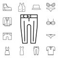 Classic pants icon. Detailed set of clothes icons. Premium quality graphic design. One of the collection icons for websites, web Royalty Free Stock Photo