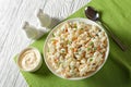 Classic pasta salad in a white bowl Royalty Free Stock Photo