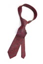A classic pattern necktie isolated on white background close-up view Royalty Free Stock Photo