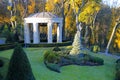 Classic pavilion in autumn park. Royalty Free Stock Photo