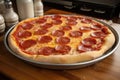 classic pepperoni pizza, ready to be baked and enjoyed