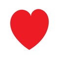 Classic Perfect Simple Solid Red Heart Shape Symbol Vector Icon Graphic Design Element Love Royalty Free Stock Photo