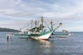 Classic Philippine fishing boat on the background of the sea landscape. Royalty Free Stock Photo