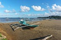 Classic Philippine fishing boat on the background of the sea landscape Royalty Free Stock Photo