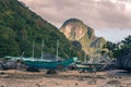 Classic Philippine Fishing BoatClassic Philippine fishing boat on the background of the sea landscape Royalty Free Stock Photo