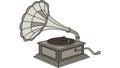 Classic Phonograph Design for Retro Music Enjoyment, vector design Generative AI Royalty Free Stock Photo