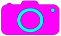 Classic photo camera icon designed for photography multimedia creative visual projects EPS editable Royalty Free Stock Photo