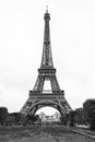 Classic photo of Paris` Eiffel tower in black and white