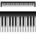 Classic piano horizontal keys Royalty Free Stock Photo