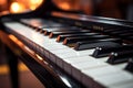 Classic pianos keyboard in focus, the heart of musical creativity