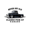 CLASSIC PICK UP ILLUSTRATION DESIGN VECTOR Royalty Free Stock Photo
