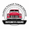 classic pick up tunning service illustration design vector Royalty Free Stock Photo
