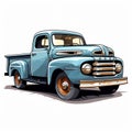 Classic pickup truck with a bold red paint job Royalty Free Stock Photo