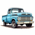 Classic pickup truck with a bold red paint job Royalty Free Stock Photo