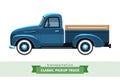 Classic pickup truck side view