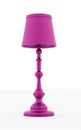 Classic pink vintage lamp rendered Royalty Free Stock Photo