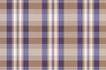 Classic plaid pattern in brown, blue, and white. Seamless and versatile, perfect for backgrounds, apparel design, or creating a Royalty Free Stock Photo