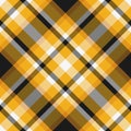 Classic plaid pattern with a modern twist. The yellow, black and white creates a warm versatile design. Ideal for backgrounds, Royalty Free Stock Photo