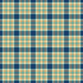 Classic plaid pattern in teal, orange, blue, and beige. Use for fabric designs, backgrounds, or rusticthemed projects. Cozy and Royalty Free Stock Photo