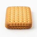 A classic plain cracker with a crisscross pattern on top and golden edges Royalty Free Stock Photo