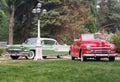 Classic Plymouth Convertible And Pontiac Sky Chief Royalty Free Stock Photo