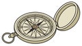 Classic Pocket Compass, Guiding Navigation and Adventure Tool, vector design Generative AI Royalty Free Stock Photo