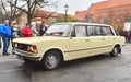 Classic Polish car FSO Polski Fiat 125p during a parade