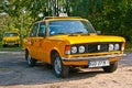 Classic veteran popular vintage old Polish cab sedan car Polski Fiat 125p Royalty Free Stock Photo