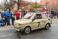 Classic Polish car Polski Fiat 126p on a parade Royalty Free Stock Photo