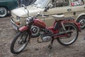 Classic Polish red moped Komar 2 parked Royalty Free Stock Photo