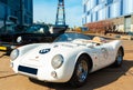 Vintage Porche in a industrial setting.