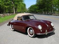 Classic Porsche 356 Convertible on a country road Royalty Free Stock Photo