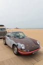 Classic Porsche model 912 with rat look parked at the air cooled motor show at Scheveningen