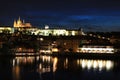 Classic Prague - night view to old buildings and street , Czech Republic