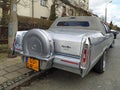 Old vintage veteran classic full size luxury limo sedan car Cadillac Brougham 5.7 litre V8 Royalty Free Stock Photo