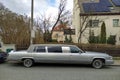 Old vintage veteran classic full size luxury limo sedan car Cadillac Brougham 5.7 litre V8