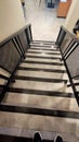 stairs with cream and black colour