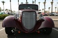 Classic purple street rod at show Royalty Free Stock Photo