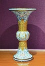 Classic Qing Qianlong Antique CloisonnÃÂ© Painted Enamel Altar Flower Vase Ancient Chinese Art Deco Treasure Palace Museum Royalty Free Stock Photo