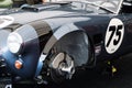 Classic race car mechanical close-up left wheel